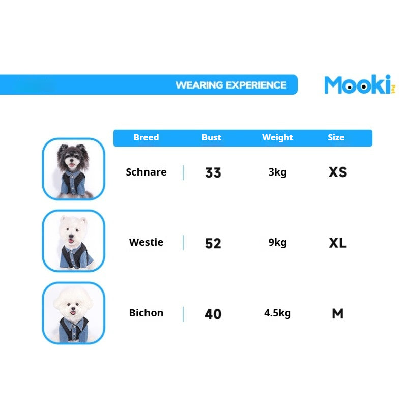 MookiPet® Detachable Denim Set for Dogs