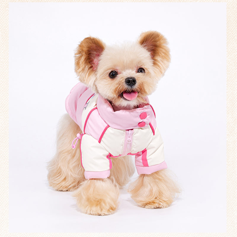 MookiPet® Pink Locomotive Down Jacket for Dogs