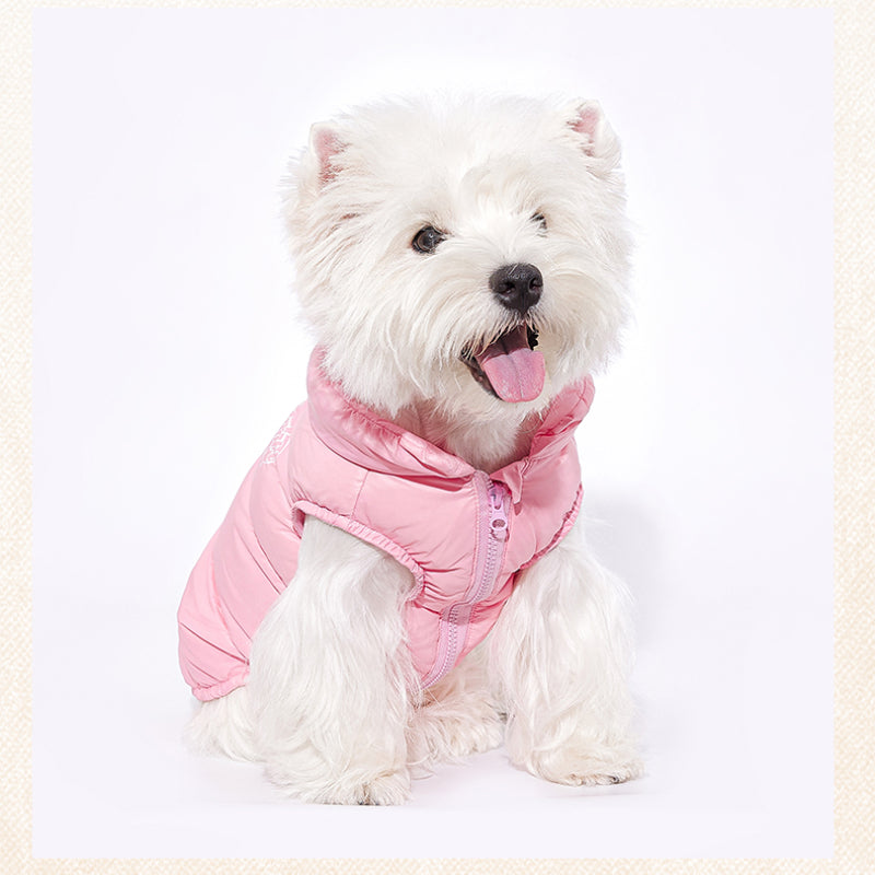 MookiPet® Pink Cotton Candy Down Vest for Dogs