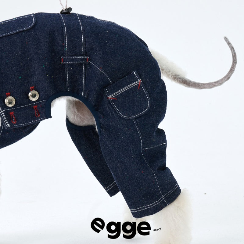 egge® Vintage Denim Overalls for Dogs