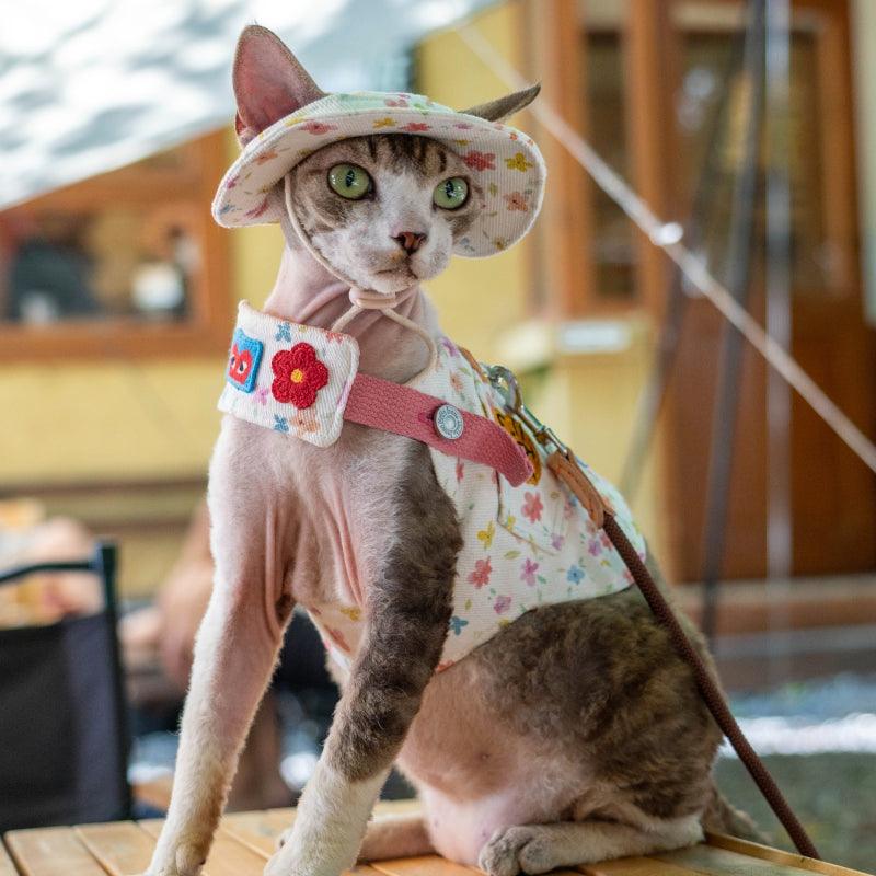 GINGERAIN® Outdoor Denim Cat Harness - Leash - KIKOPALS