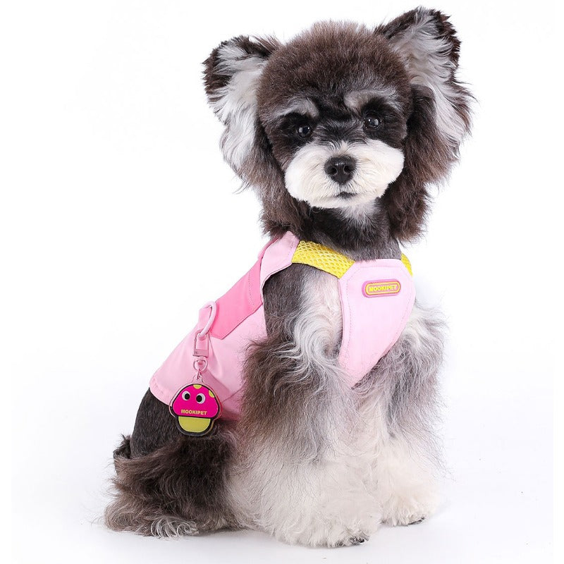 MookiPet® Mushroom Pendant Functional Vest - Pink for Dogs