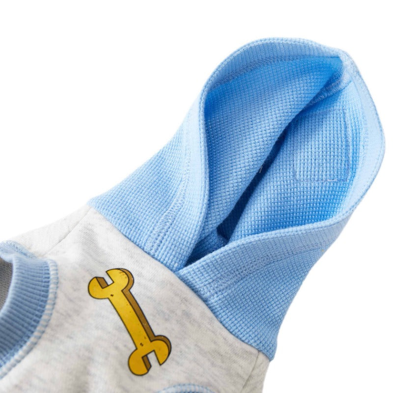 PalettePet® Color Block Embroidered Hoodie for Dogs & Cats – Light Grey