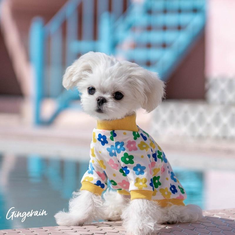 GINGERAIN® Floral Pet Button-Up Shirt - KIKOPALS