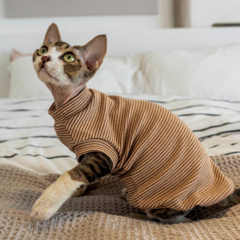 GINGERAIN® Striped Cotton Cat Vest - KIKOPALS
