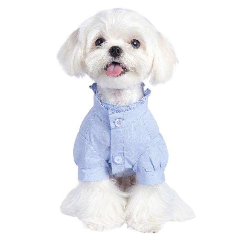 MQPET® Floral Lace-Collar Cotton-Linen Shirt - KIKOPALS