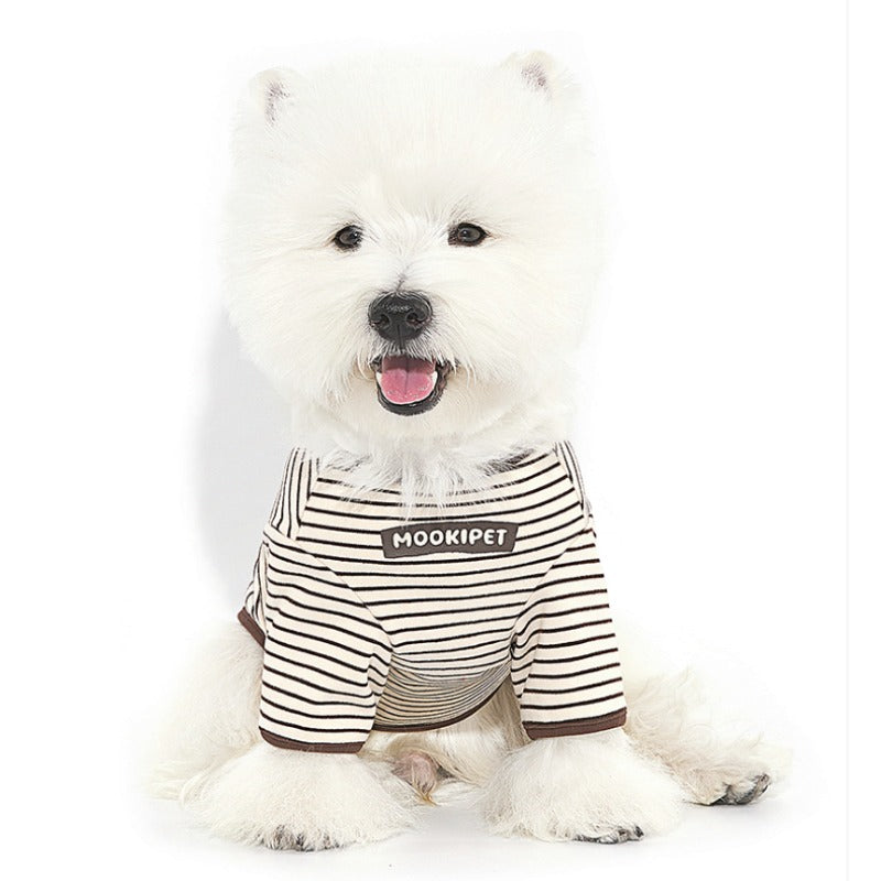 MookiPet® Striped Velvet T-Shirt for Dogs