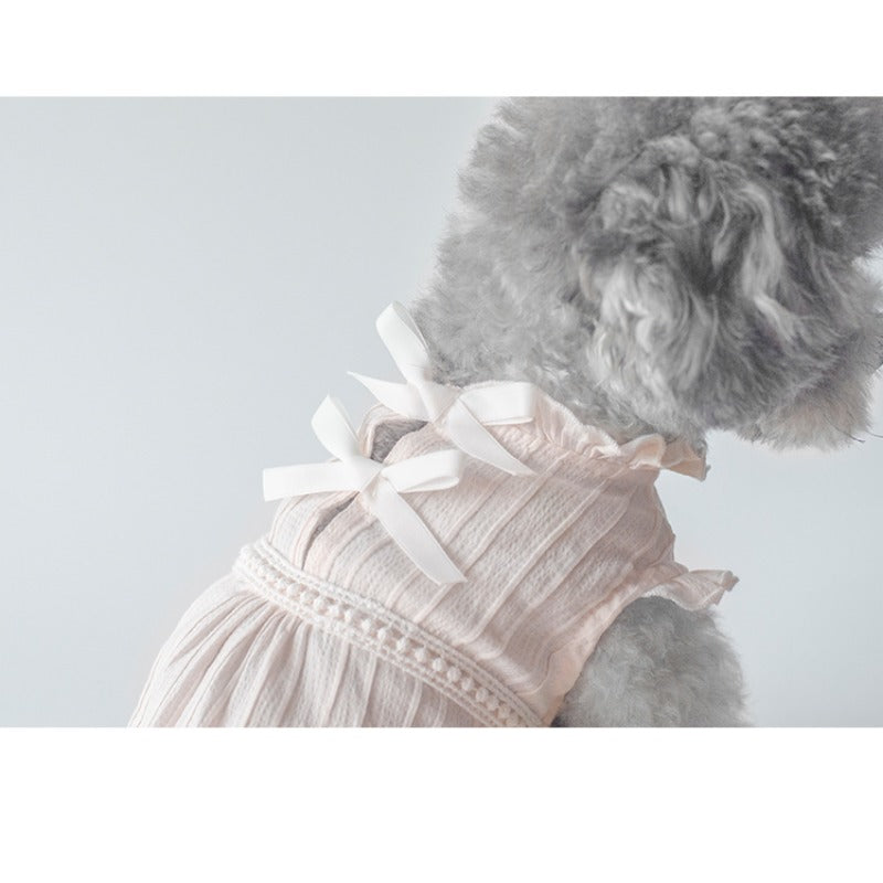 MARSHMALLOW® Romantic Bow Decor Dress for Dogs – Pink