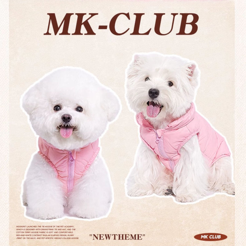 MookiPet® Pink Cotton Candy Down Vest for Dogs