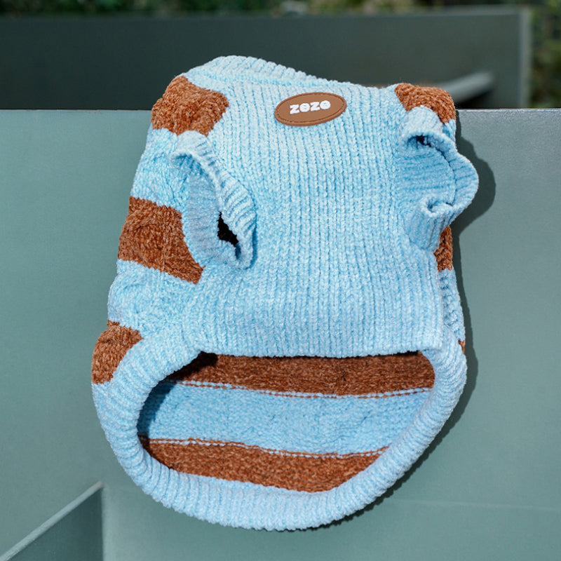 ZEZE® Chenille Striped Pet Sweater
