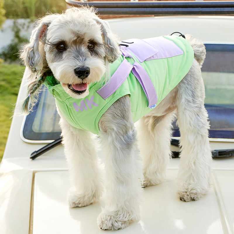 MookiPet® Green Outdoor Down Vest for Dogs