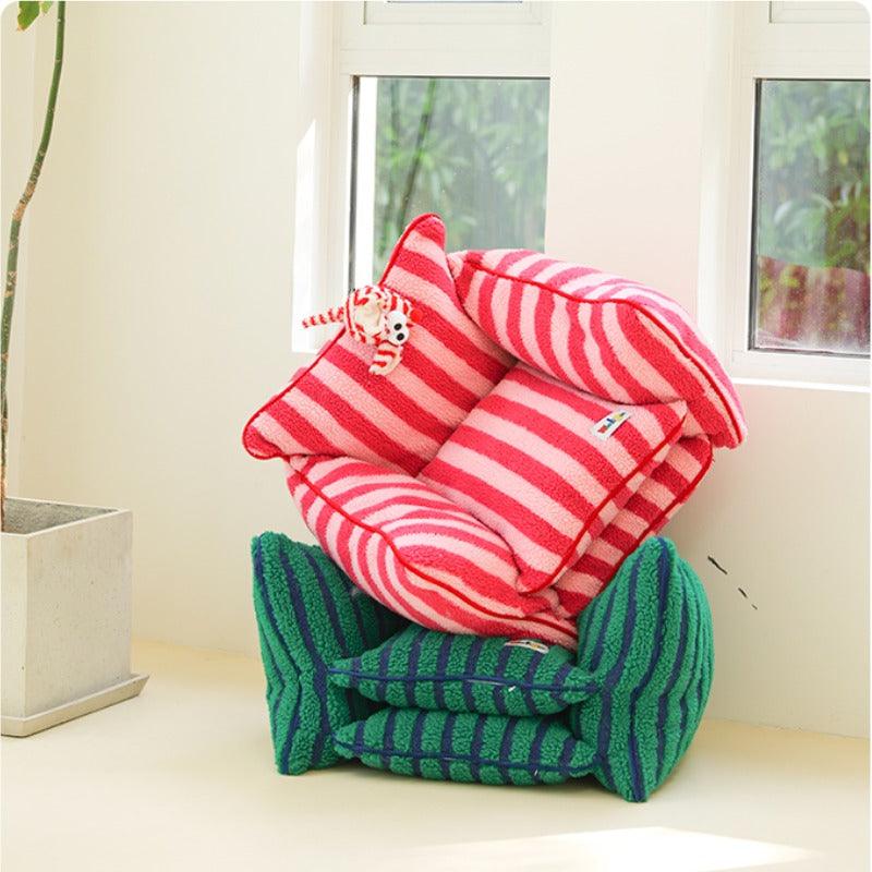 Wooligan® Striped Antibacterial Pet Sofa Bed - KIKOPALS