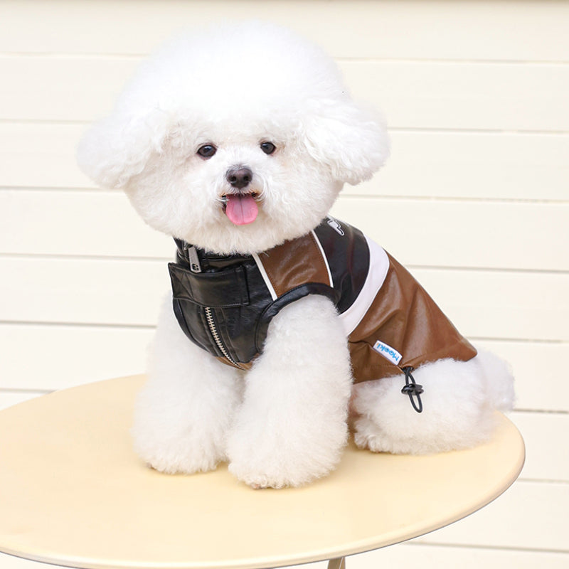 MookiPet® Motorcycle Leather Jacket for Dogs
