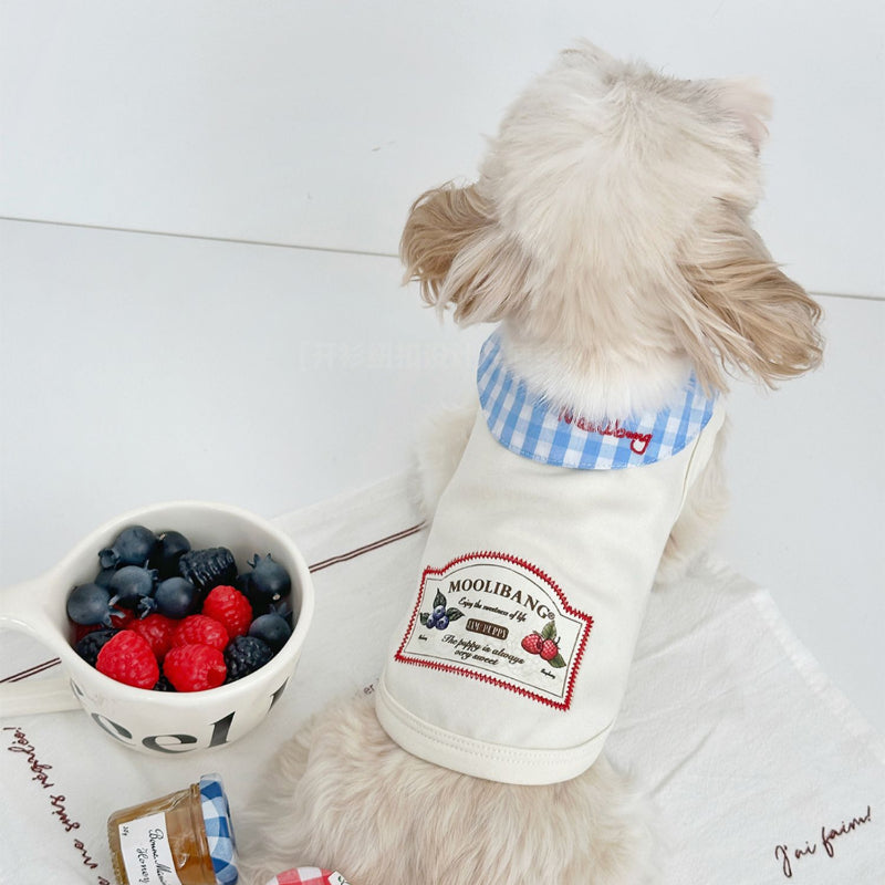 MooliBang® Plaid Collar Sleeveless Vest for Small Dogs – Blue/Red