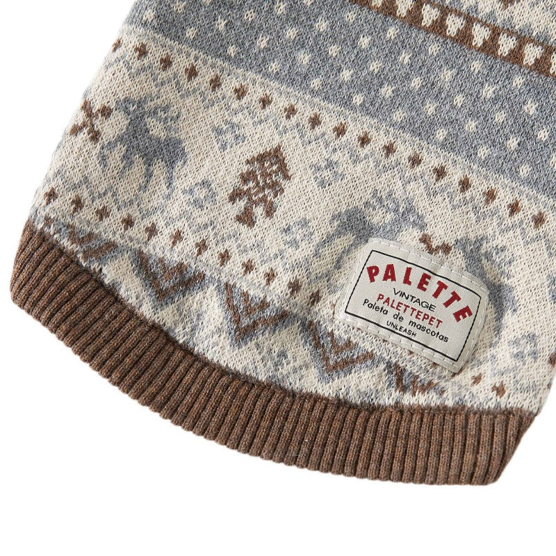 PalettePet® Christmas Ethnic Style Sweater for Dogs – Beige