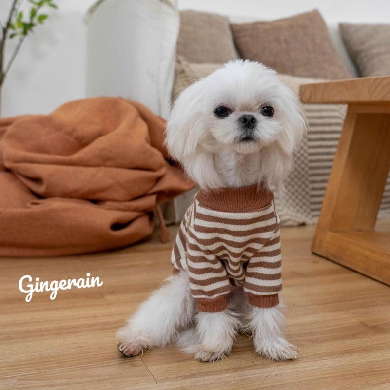 GINGERAIN® Cotton Striped Pullover Pet Sweatshirt - KIKOPALS