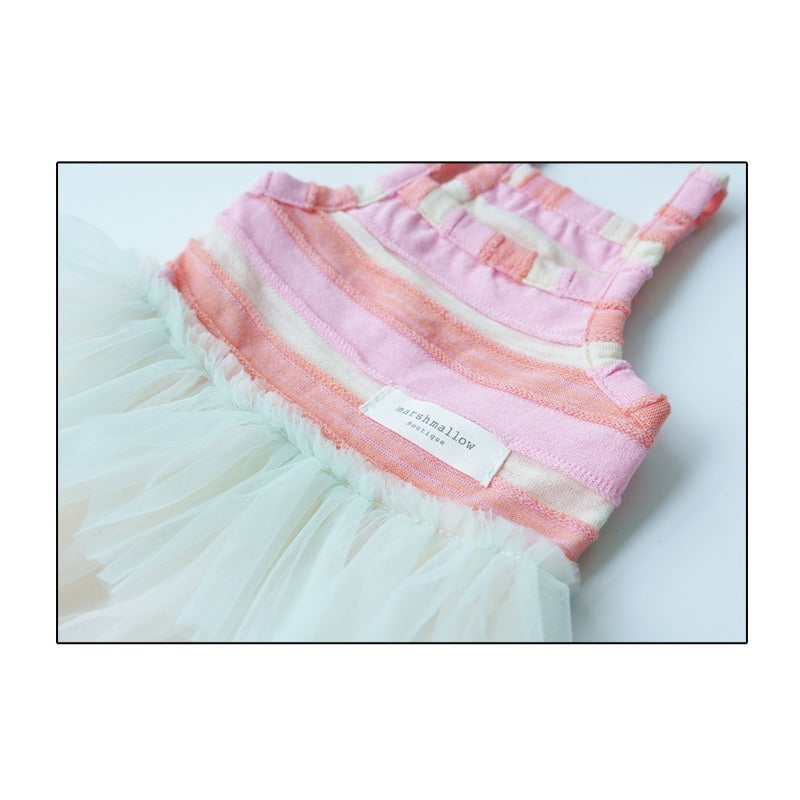 MARSHMALLOW® Sweetheart Stripe Dress for Dogs – Pink/Brown