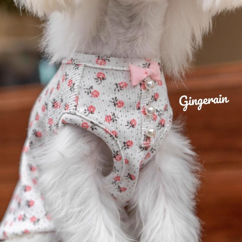 GINGERAIN® Breathable Cotton Pet Vest with Pearls - KIKOPALS