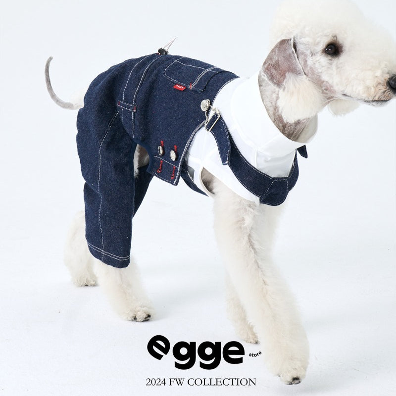 egge® Vintage Denim Overalls for Dogs