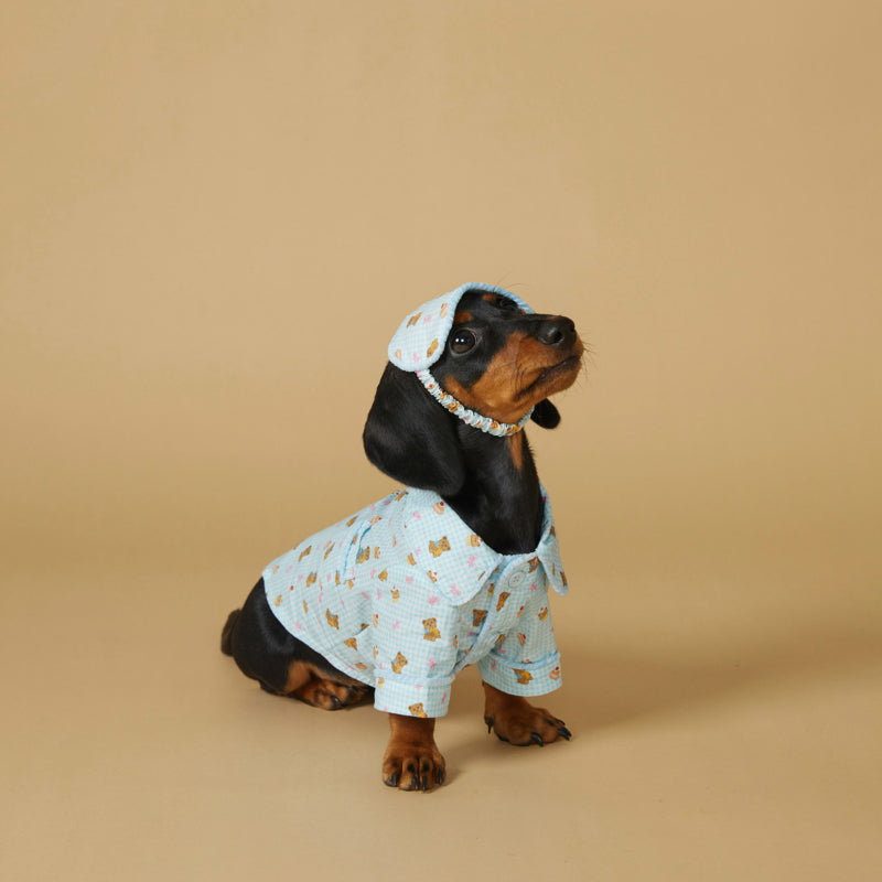 KIYOTT® Sweetheart Bear Print Cotton Dog Pajamas