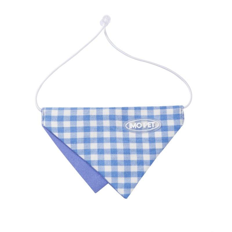 MQPET® Gingham Cotton-Linen Triangle Bandana for Pets - KIKOPALS