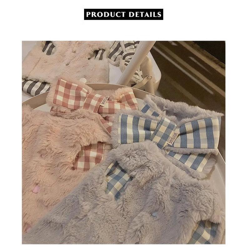 SANSUUK® Bow-Knot Fleece Vest for Pets - KIKOPALS