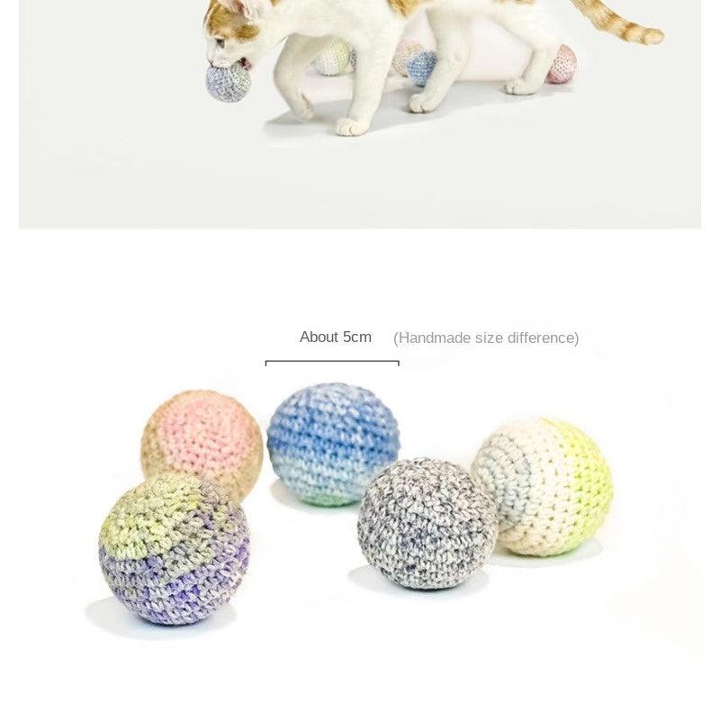 MEOWCARD® Colorful Fluffy Ball Cat Toy - KIKOPALS