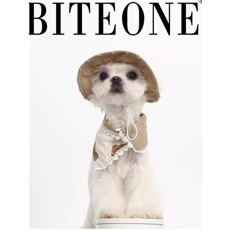 BITEONE® Bear-Themed Pet Fisherman Hat/Bib - KIKOPALS