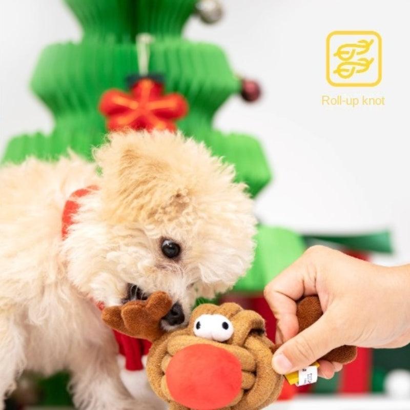 PETSVILLE® Reindeer Ball & Starry Christmas Tree Dog Toy - KIKOPALS