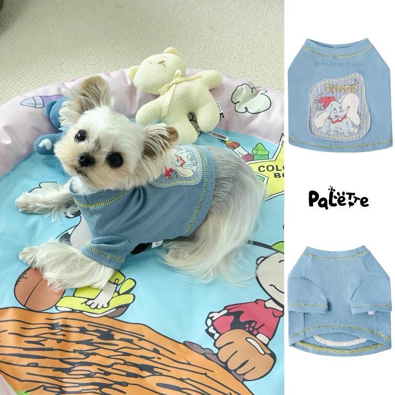 PalettePet® Smog Blue Dumbo Patch Pet T-Shirt - KIKOPALS