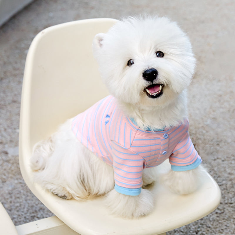 MookiPet® Striped Pink T-Shirt for Dogs & Cats