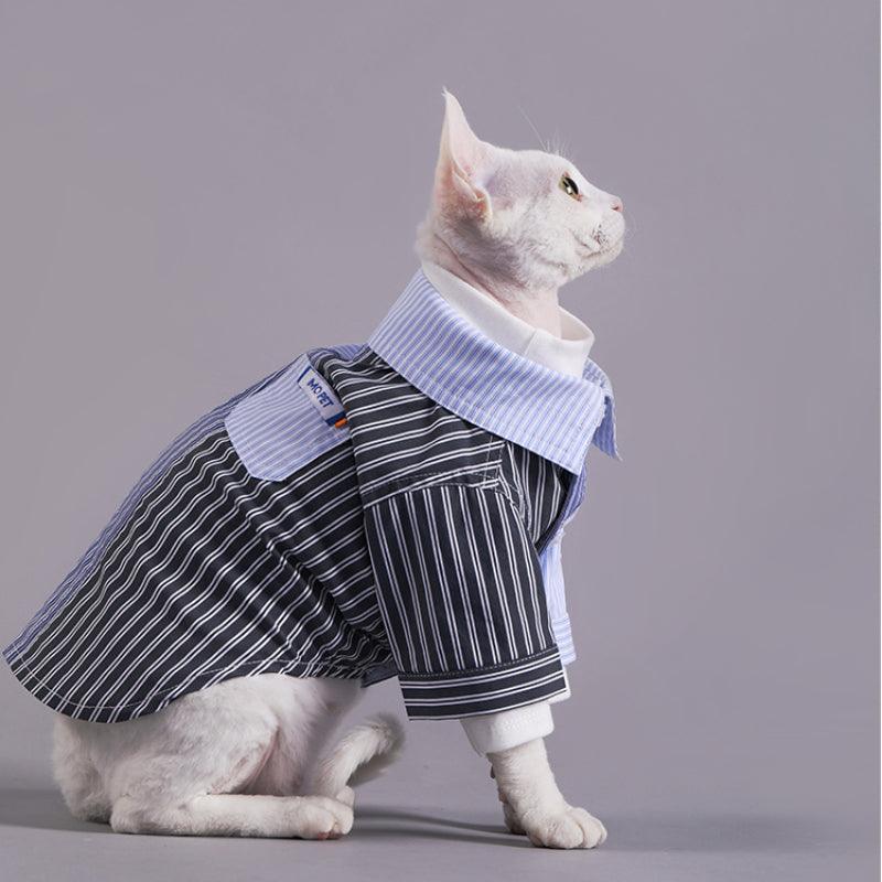 MQPET® Tricolor Striped Patchwork Pet Shirt - KIKOPALS