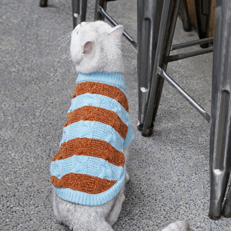 ZEZE® Chenille Striped Pet Sweater