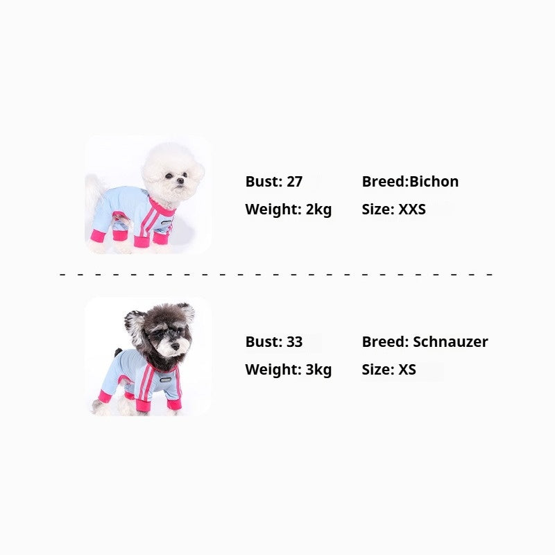 MookiPet® Mesh Cool Four-Legged Clothes for Dogs – Blue