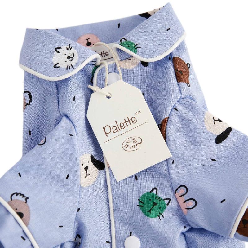 PalettePet® Blue Animal Print Pet Pajamas - KIKOPALS