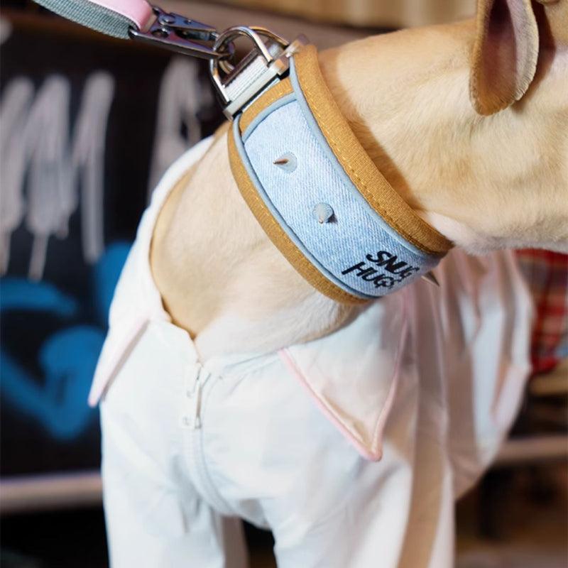 SNUGHUGS® Denim Stud Dog Collar - KIKOPALS