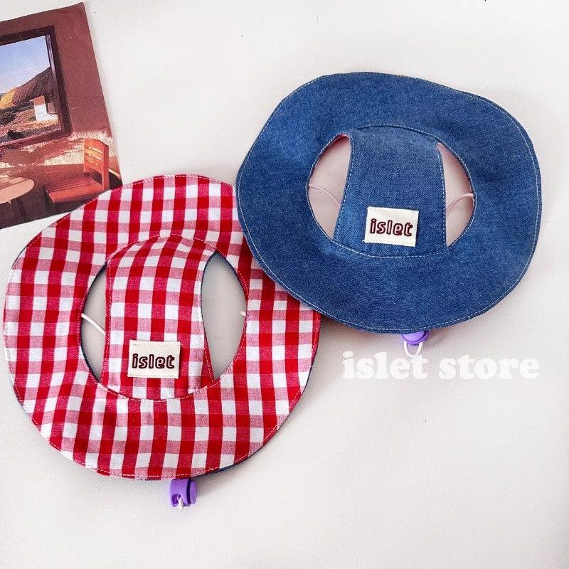 islet store® Red Plaid Denim Pet Bib - KIKOPALS