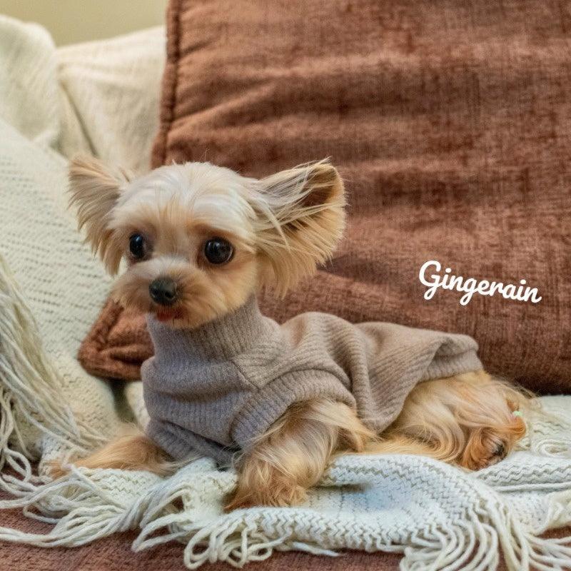 GINGERAIN® Melange Knit Warm Pet Vest with Scarf - KIKOPALS