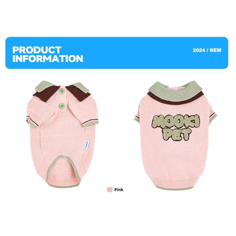 MookiPet® Tennis Sweetheart Polo Sweater for Dogs