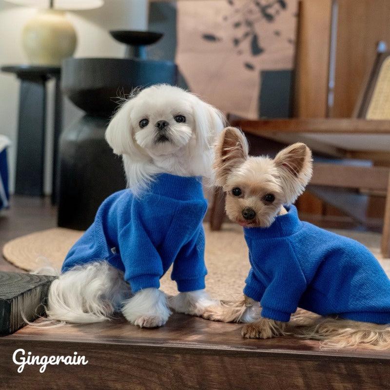 GINGERAIN® Bule Turtleneck Warm Pet Sweater - KIKOPALS