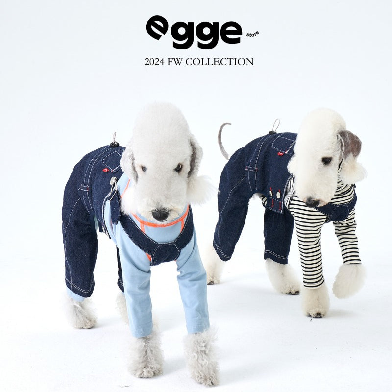 egge® Vintage Denim Overalls for Dogs