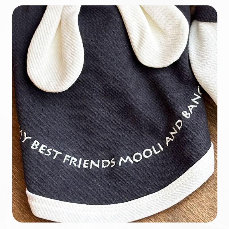 MooliBang® Black/White Sleeveless Vest for Small Dogs