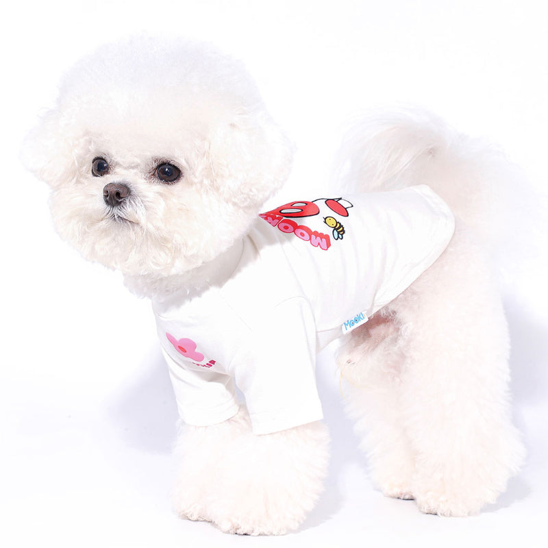 MookiPet® White T-Shirt for Dogs & Cats