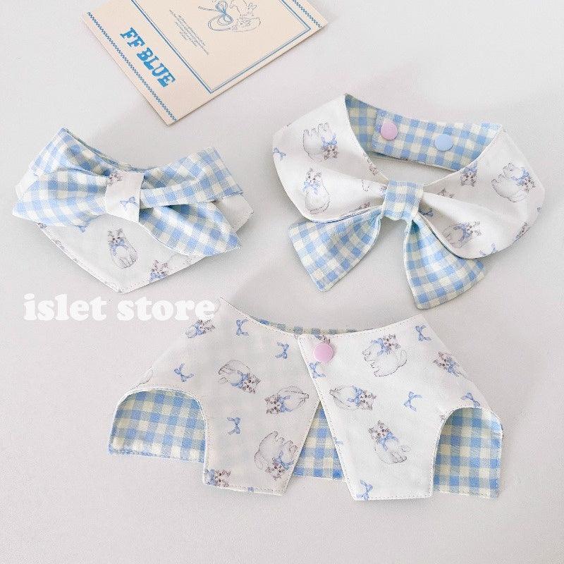 islet store® Blue Plaid Pet Bib - KIKOPALS