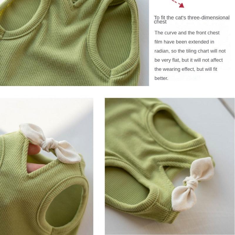 GINGERAIN® Cotton Ribbed Cat Vest - KIKOPALS