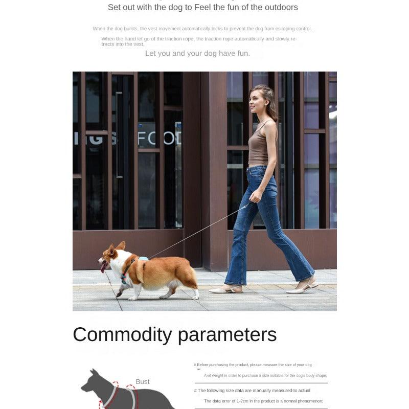 THREEDOGS® Telescopic Dog Leash Vest - KIKOPALS