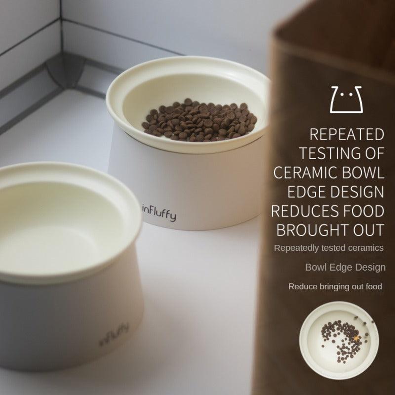 InFluffy® Split Ceramic High Pet Bowl - KIKOPALS