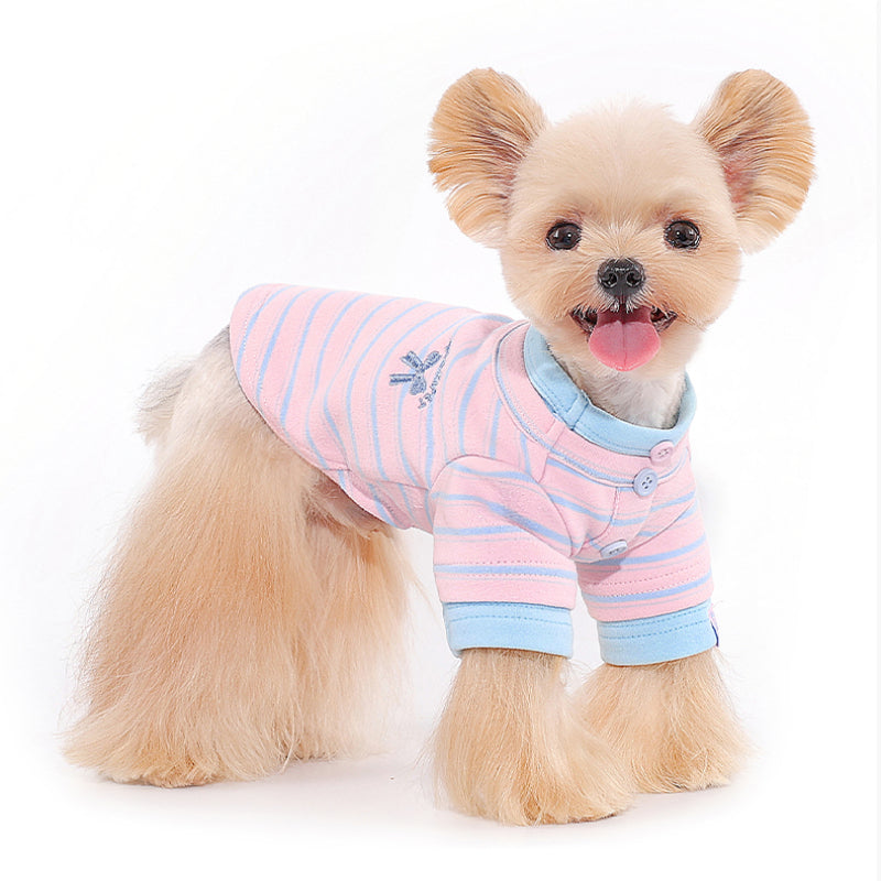 MookiPet® Striped Pink T-Shirt for Dogs & Cats