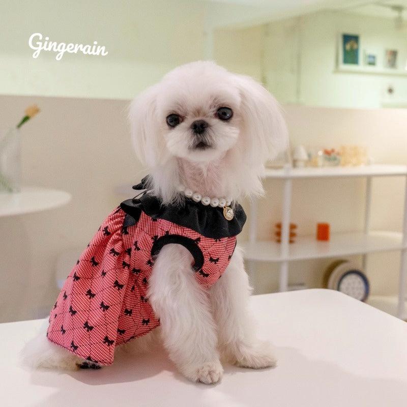 GINGERAIN® Wrinkle-Resistant Bow Backless Pet Dress - KIKOPALS