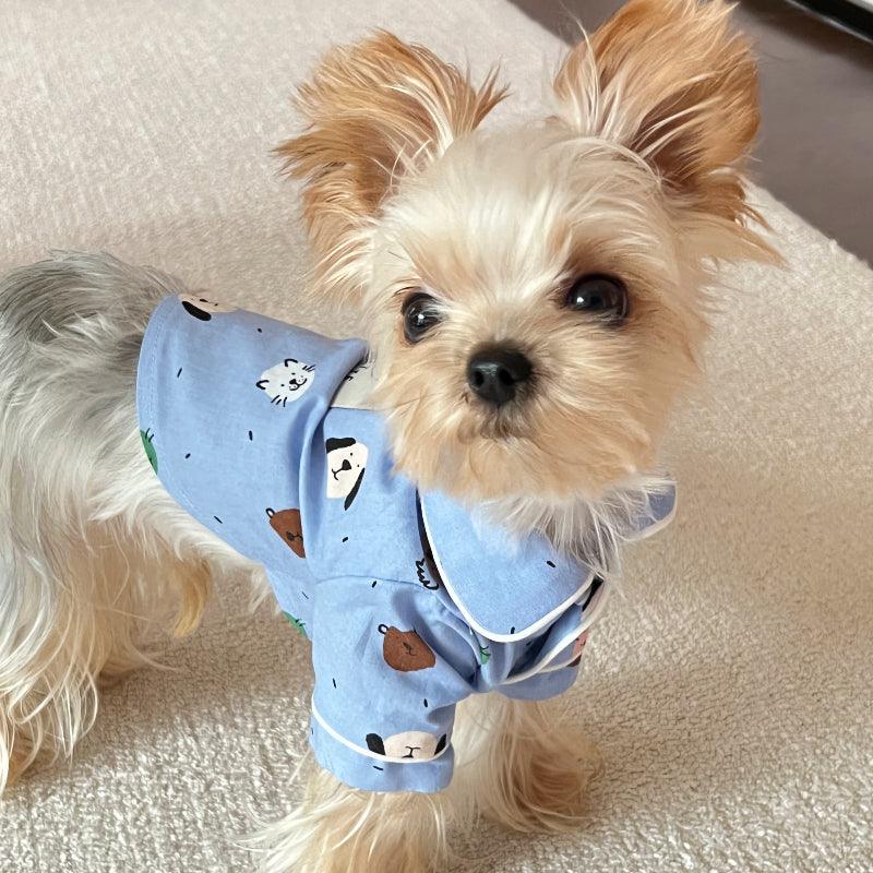 PalettePet® Blue Animal Print Pet Pajamas - KIKOPALS